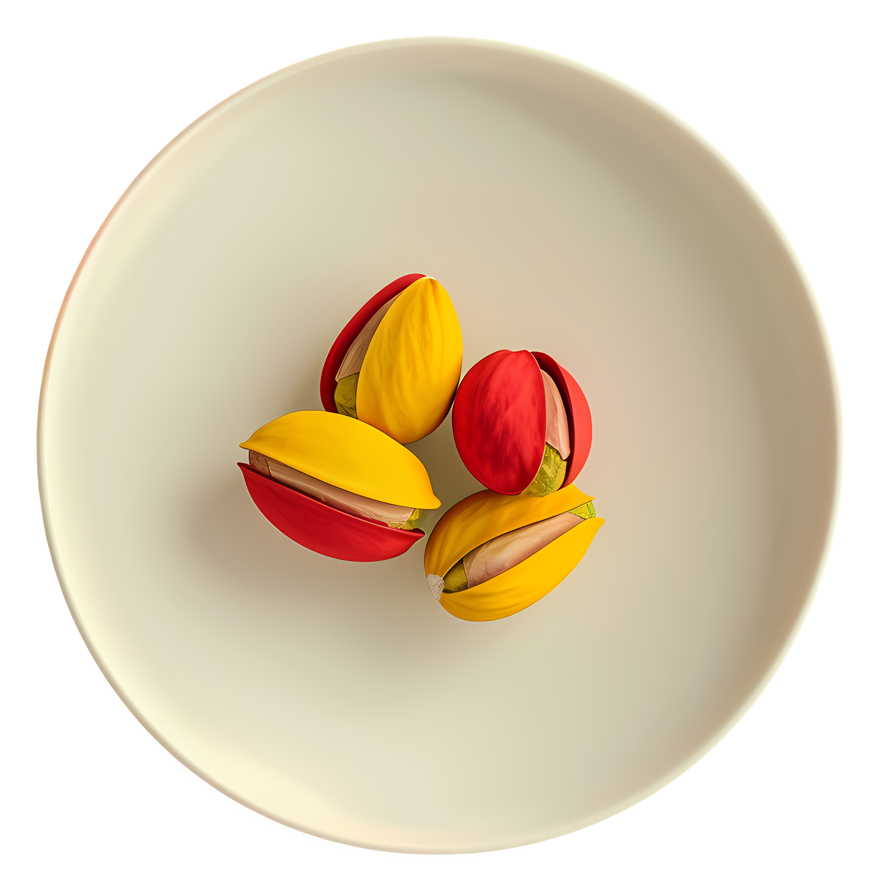 Colorful peeled almond halves: "Human" at base Clipart